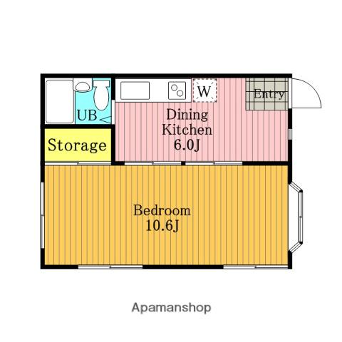 センチュリープレイス(1DK/2階)の間取り写真