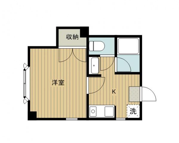 ひかりハイツ領家(1K/3階)の間取り写真