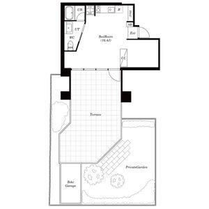 シュロスさいたま新都心(ワンルーム/1階)の間取り写真