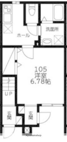 ウエストハイム七里(1K/1階)の間取り写真