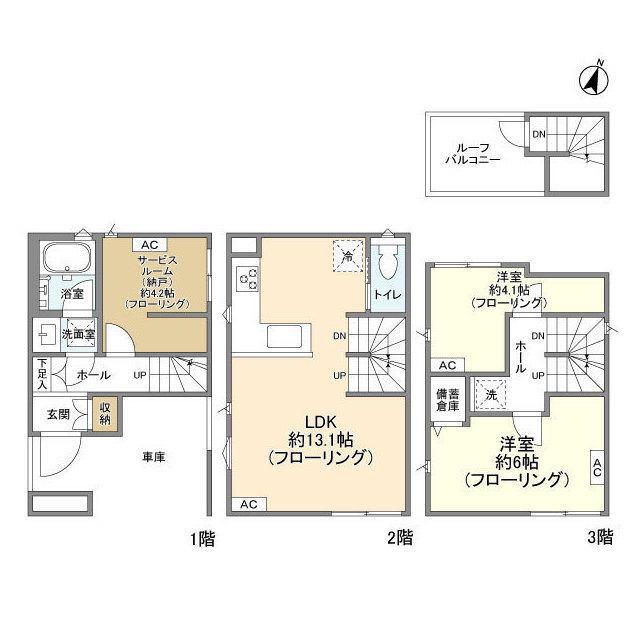 埼京線 北与野駅 徒歩8分 3階建 築3年(2SLDK)の間取り写真