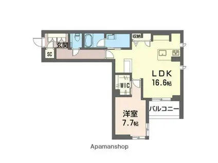 ステラ キャシェット(1LDK/2階)の間取り写真