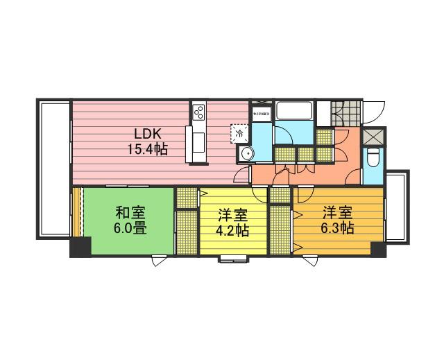 プロスペクト浦和常盤(3LDK/1階)の間取り写真