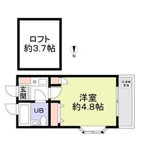 アネックス北与野(1K/1階)の間取り写真