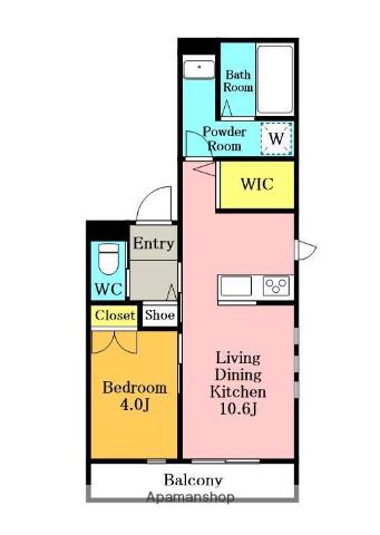サンヴェルデ浦和Ⅱ(1LDK/1階)の間取り写真