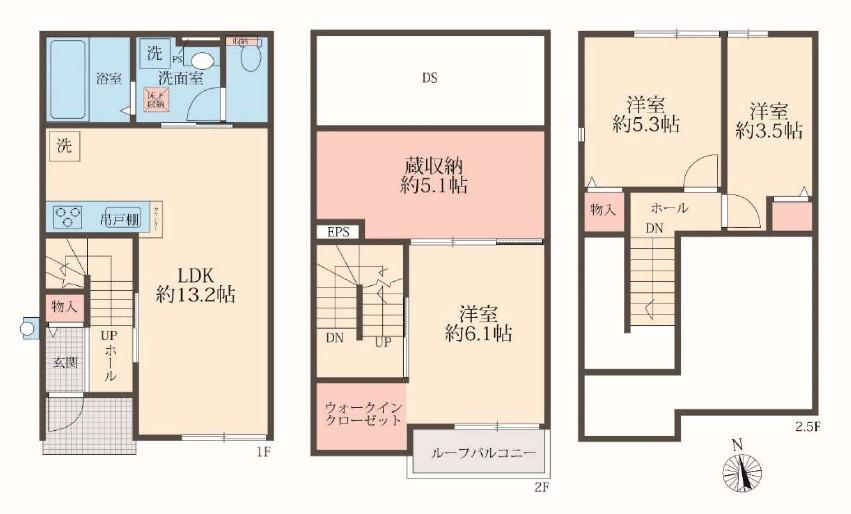 ファミーユメゾン(3SLDK)の間取り写真