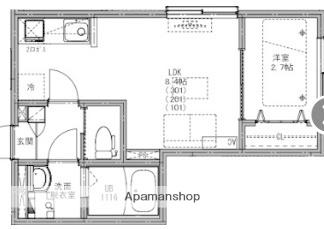 KEIAI RESIDENCE 西大宮Ⅱ(1LDK/2階)の間取り写真