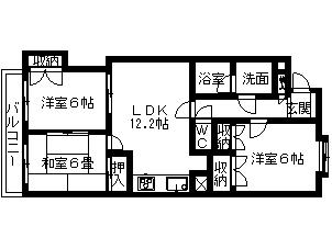 グリーンゲーブル(3LDK/4階)の間取り写真