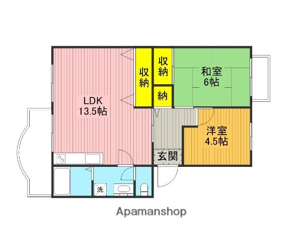 グレイスマンション与野Ⅰ(2LDK/2階)の間取り写真