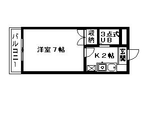 セイント浦和(1K/3階)の間取り写真