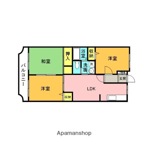 ランドフォレスト北越谷2(3LDK/2階)の間取り写真