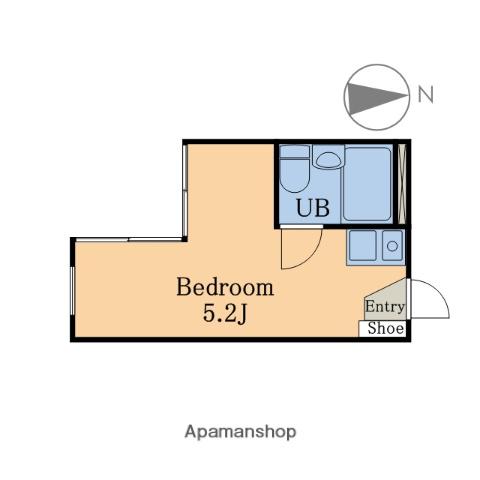 TOP一ノ割第1(ワンルーム/1階)の間取り写真