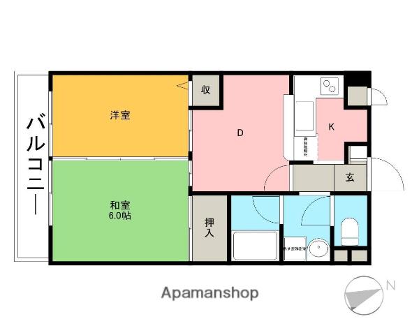 エンブレム北越谷B(2DK/1階)の間取り写真