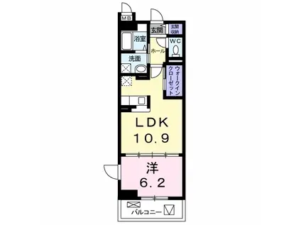 ドレー・アンファンⅠ(1LDK/3階)の間取り写真