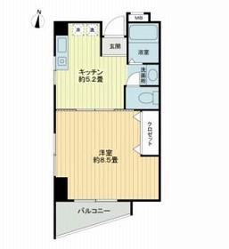 コンフォールハイム(1DK/1階)の間取り写真