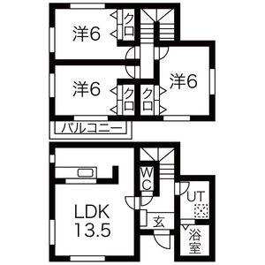 東武伊勢崎・大師線 大袋駅 徒歩8分 2階建 築11年(3LDK)の間取り写真