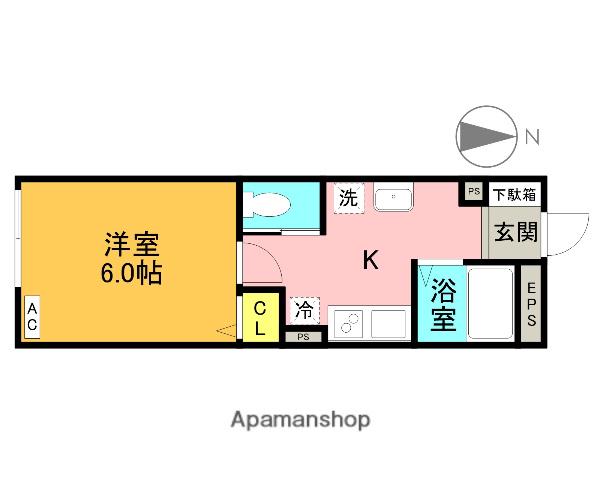 エクセレント越谷(1K/3階)の間取り写真