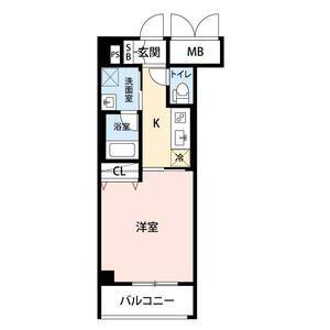 モーヴ粕壁東(1K/7階)の間取り写真