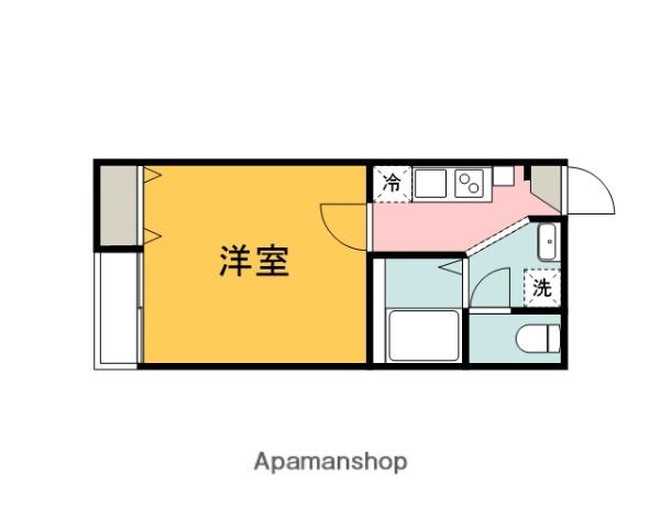 ソラーレ春日部(1K/1階)の間取り写真