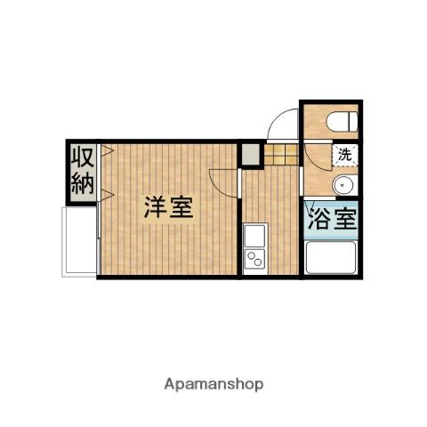 CALM DAYS一ノ割(1K/1階)の間取り写真