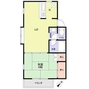 ジュネパレス越谷第43(1LDK/1階)の間取り写真