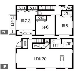 東武伊勢崎・大師線 北越谷駅 徒歩13分 2階建 築12年(3LDK)の間取り写真