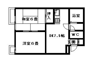 メゾン福嶋 6階階 間取り
