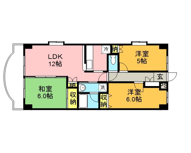 サンジェルマン2(3LDK/3階)の間取り写真