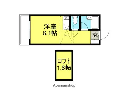 アビタシオン桜丘(ワンルーム/2階)の間取り写真