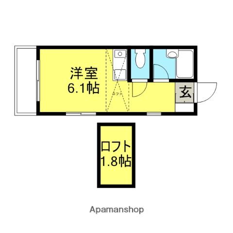 アビタシオン桜丘(ワンルーム/1階)の間取り写真