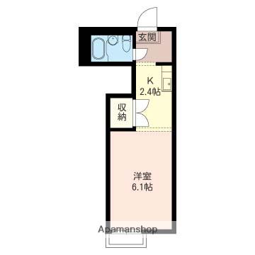エヌ・テー与野(1K/2階)の間取り写真