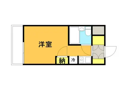 TOP・与野第1(ワンルーム/3階)の間取り写真