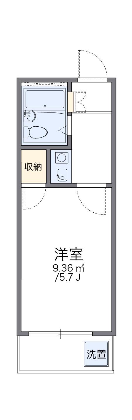 レオパレス三橋(1K/2階)の間取り写真