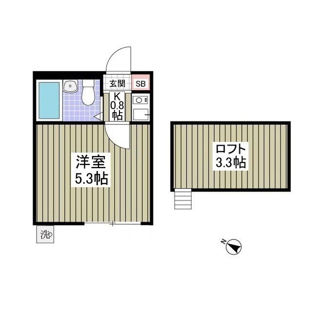 LAND CITY(1K/1階)の間取り写真