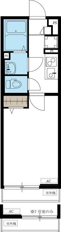 リブリ・クレール浦和(1K/2階)の間取り写真