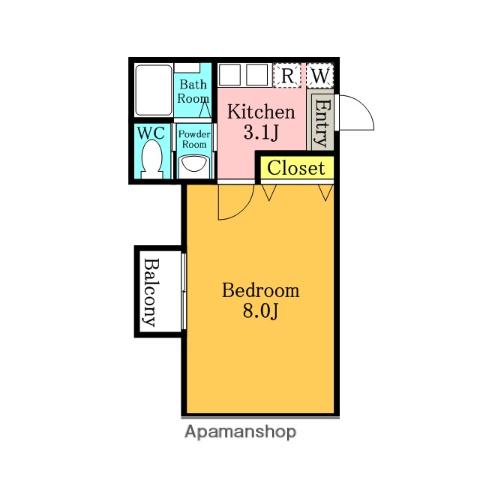 ESPOIR YONO(1K/1階)の間取り写真