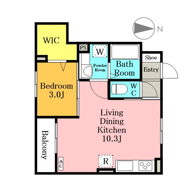 メゾンベール(1LDK/1階)の間取り写真