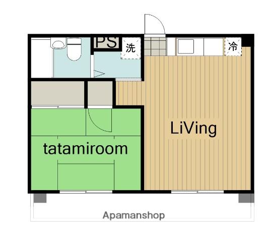 エミネンス与野(1LDK/3階)の間取り写真