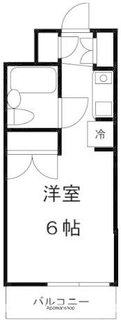 トップ与野第3(ワンルーム/2階)の間取り写真