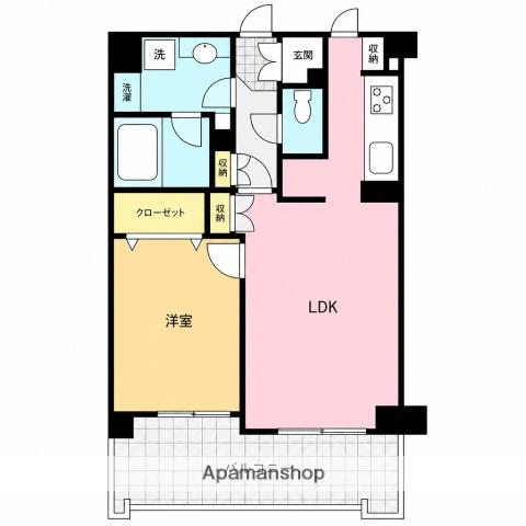 パークフロント新都心(1LDK/5階)の間取り写真