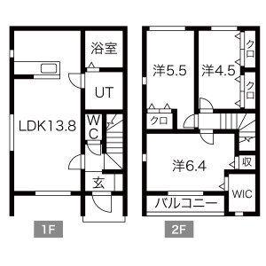 ALIVIO A棟(3LDK/1階)の間取り写真