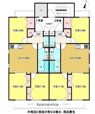 プルメリア与野(3LDK/2階)の間取り写真