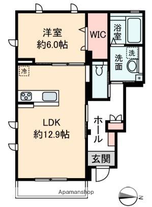 アコルデ(1LDK/1階)の間取り写真