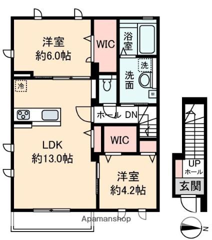 アコルデ(2LDK/2階)の間取り写真