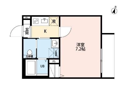 ROBOT HOME 与野本町Ⅲ(1K/3階)の間取り写真