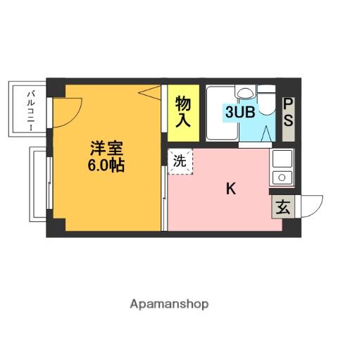 サンハイツ与野 2階階 間取り