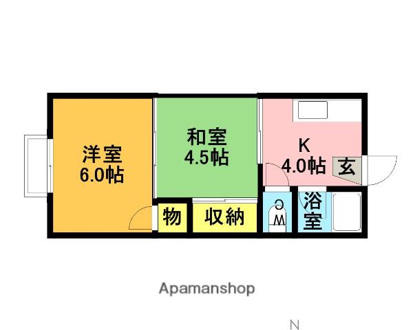 メイゾン与野(2K/2階)の間取り写真