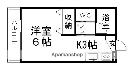 ラトゥール諏訪坂(ワンルーム/1階)の間取り写真
