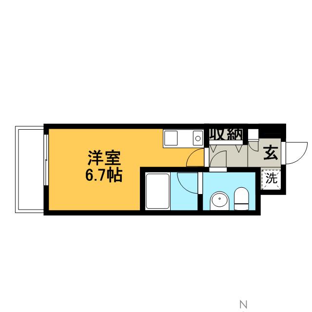 サンセール与野本町(ワンルーム/3階)の間取り写真