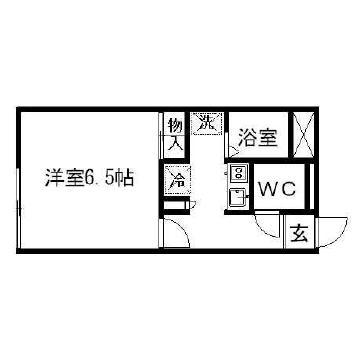 レオパレスPRINCESS(ワンルーム/1階)の間取り写真